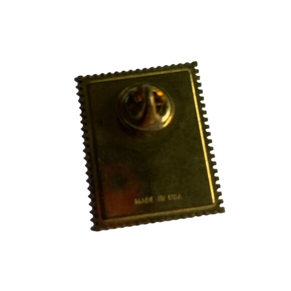 The Mummy Boris Karloff Classic Movie Monsters Vintage Postage Stamp Pin - Picture 3 of 5